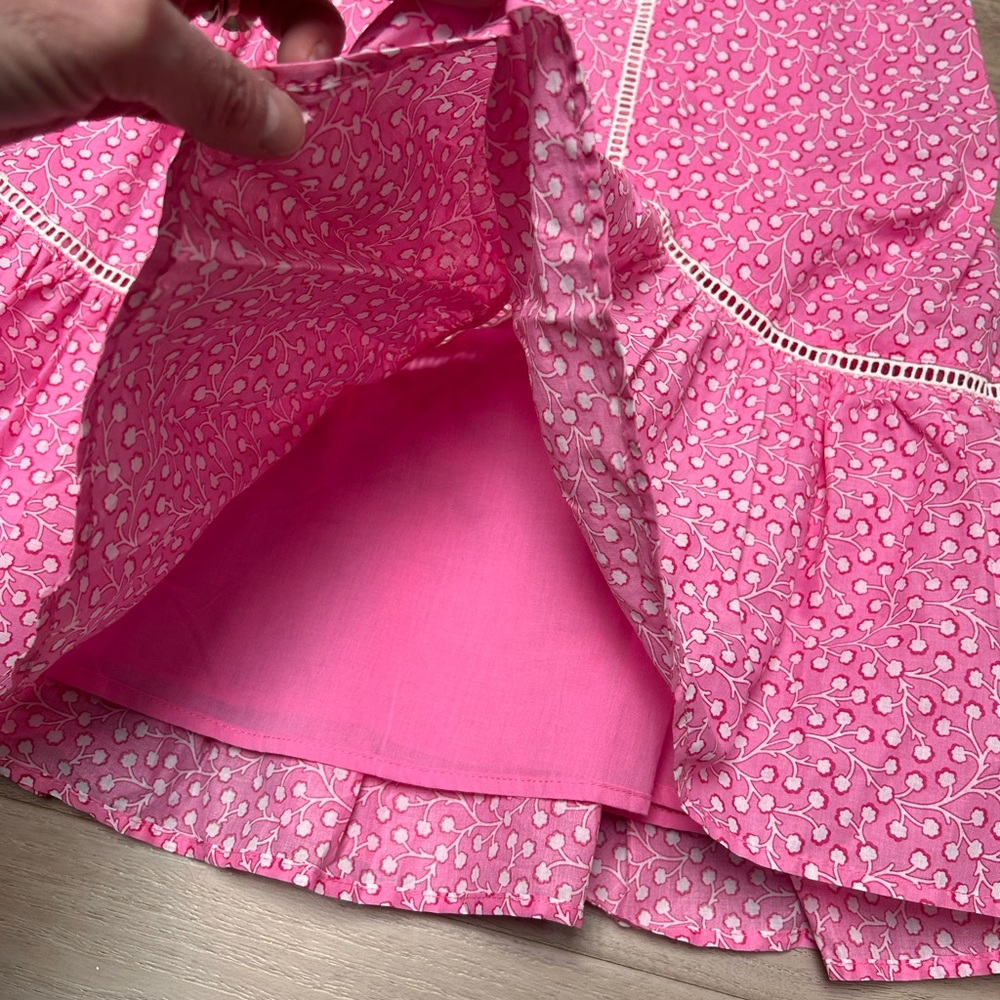 French Connection Girl's Pink Ruffle Summer Dress Size 10/12 - Picture 7 of 7
